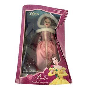 New Disney Avon Exclusive Belle Porcelain Keepsake Doll 2002